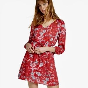 Lucky Brand Anaelisa Dress Red Floral Small NWT
